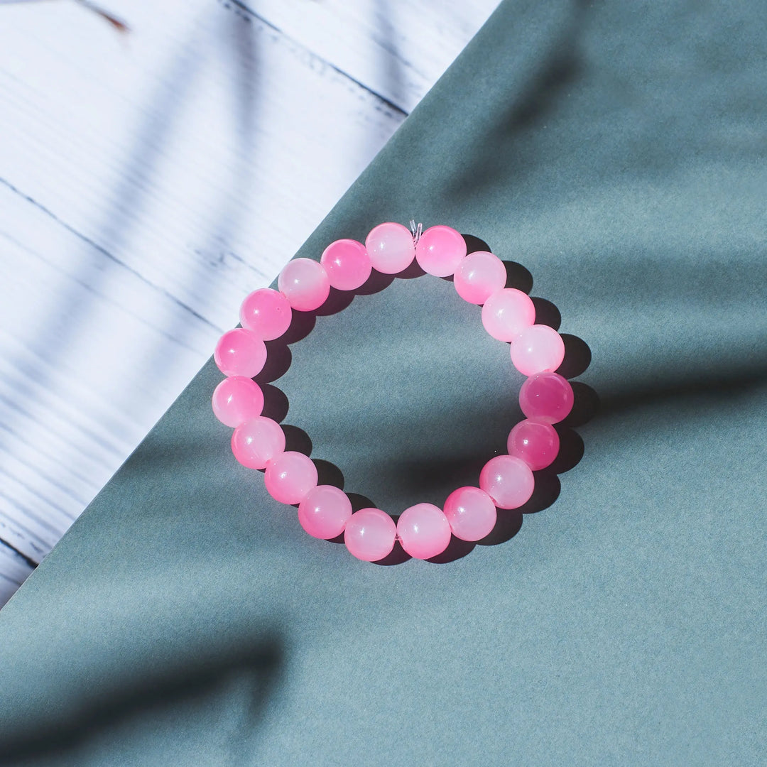 Soft Rose Quartz Beaded Bracelet - Salty Accessories