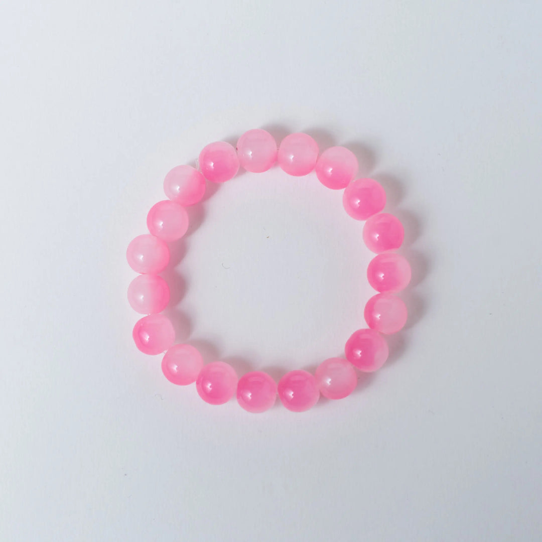 Soft Rose Quartz Beaded Bracelet - Salty Accessories