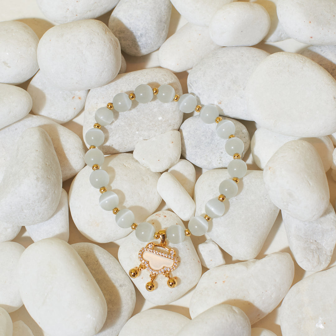 Soft Cloudstone Beaded Band Salty