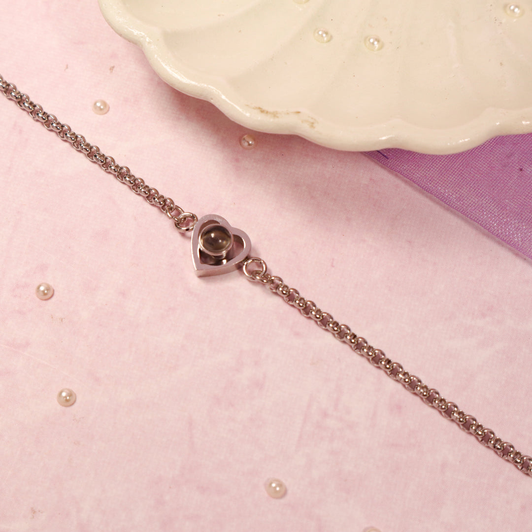 Sparkling Heartbeat Silver Bracelet - Salty Accessories