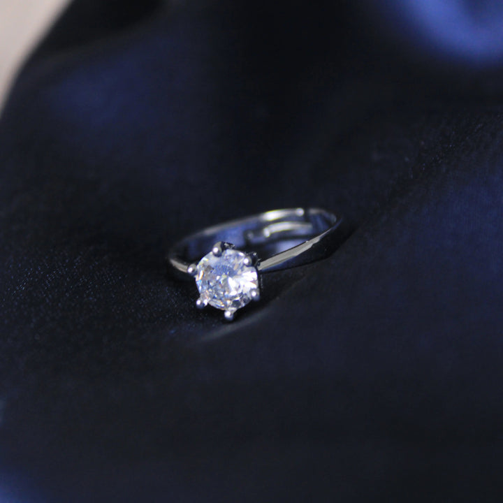 Splendid Crystal Silver Ring - Salty Accessories