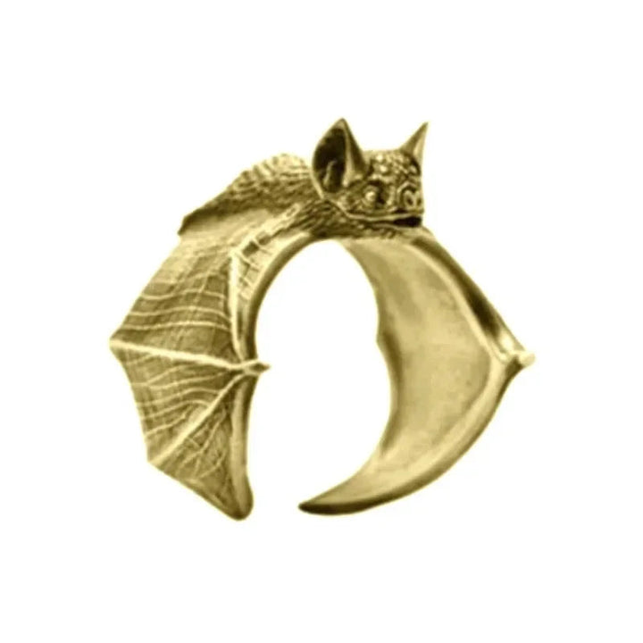 Spooky Bat Golden Ring