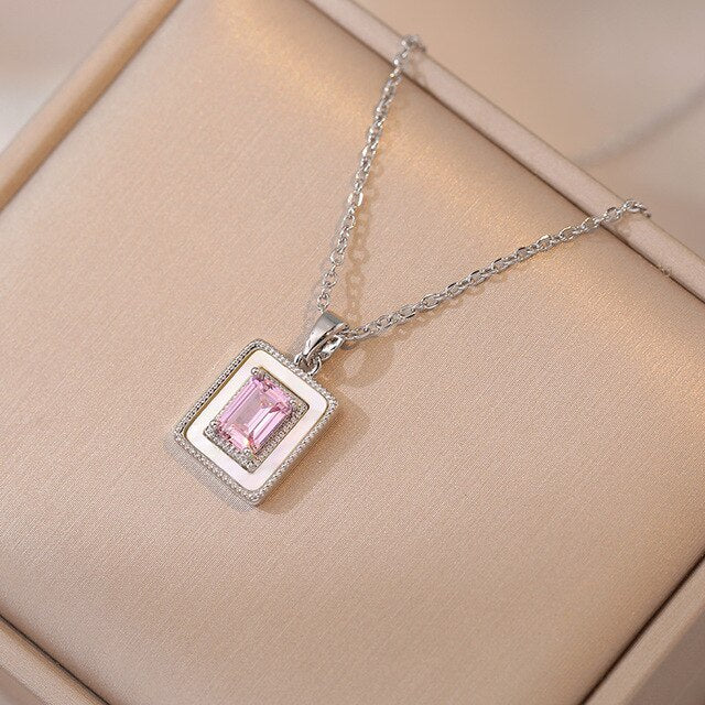 Sublime Pink silver Sophistication Necklace