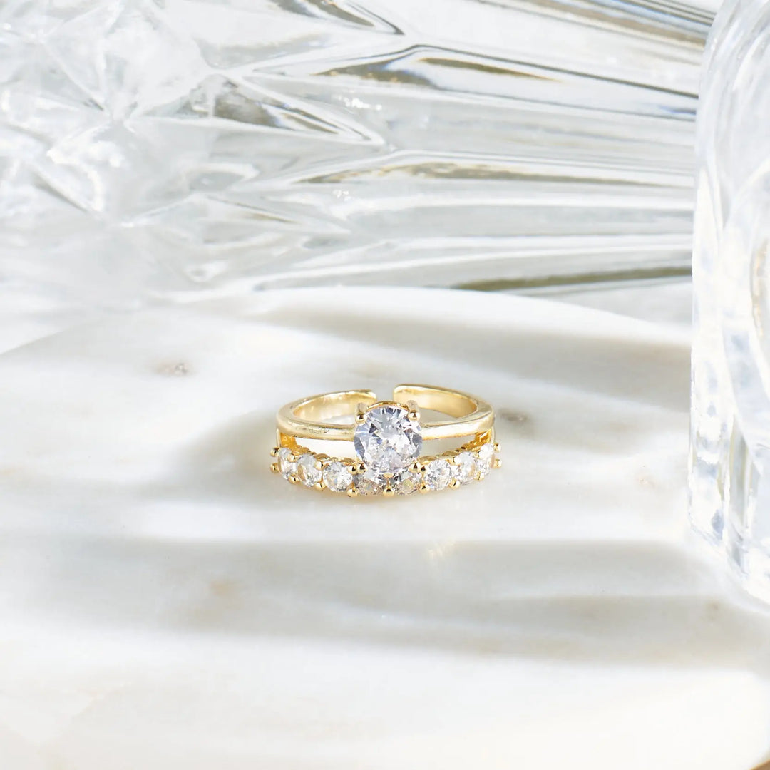 Stacked Dazzling Diadem Ring | Salty