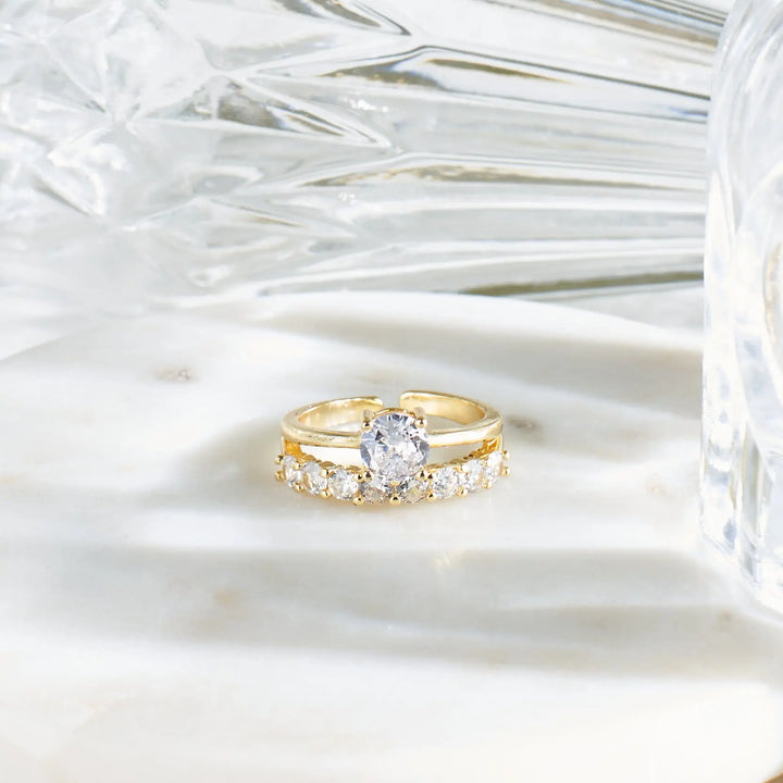 Stacked Dazzling Diadem Ring | Salty