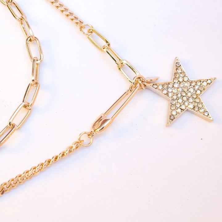 Star Double Layered Gold Necklace - Salty Accessories