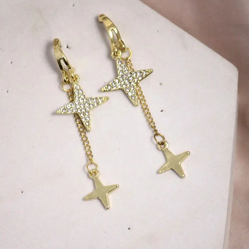 Star Light Gold Earrings