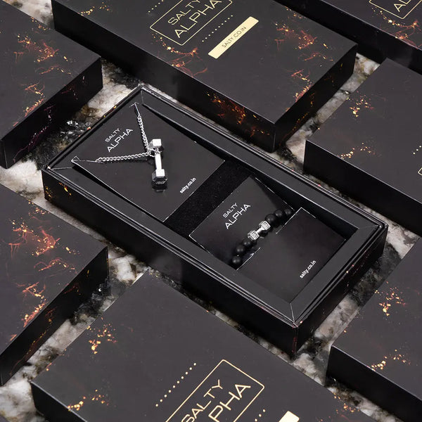 Steel Noir Forge Mens Jewellery Set