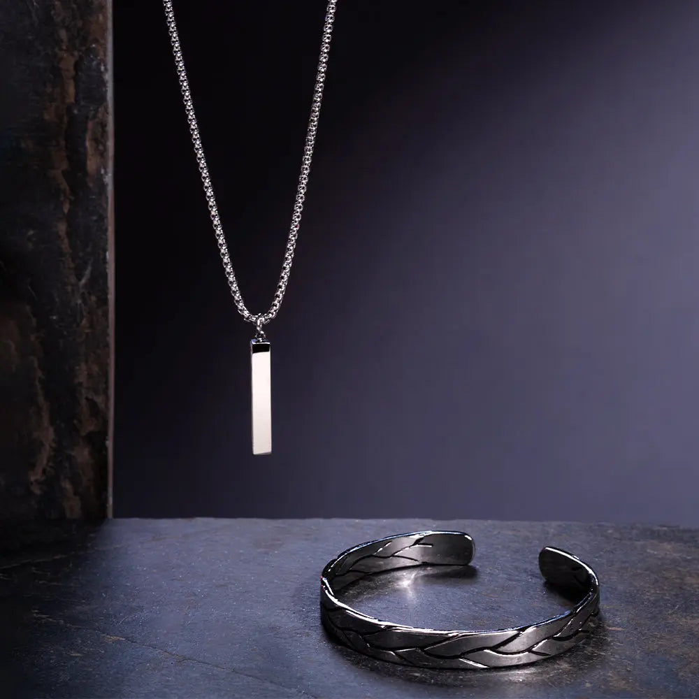 Sterling Pulse Mens Chain & Bracelet Combo | Salty