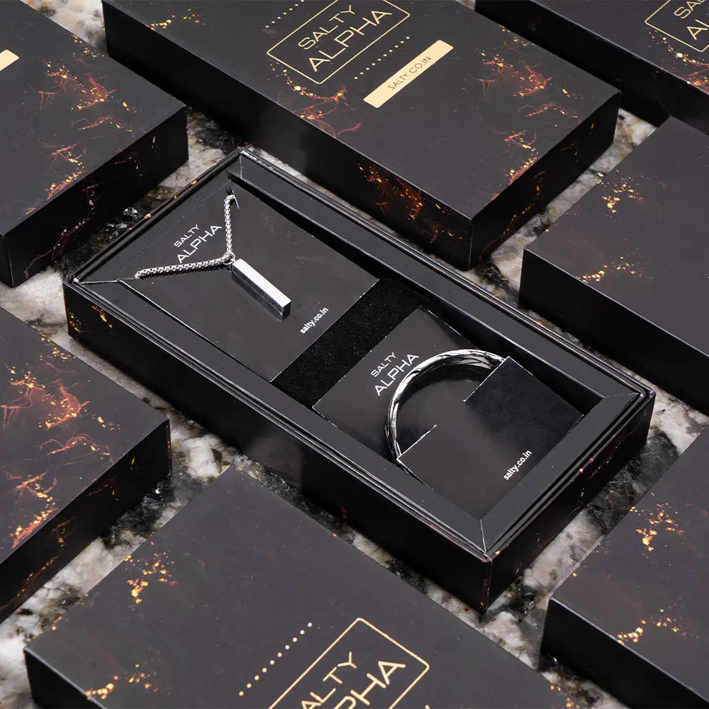 Sterling Pulse Mens Chain & Bracelet Combo | Salty