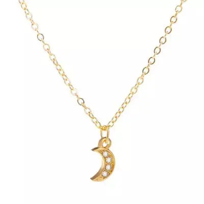 Studded Cresent Necklace - Salty Accessories