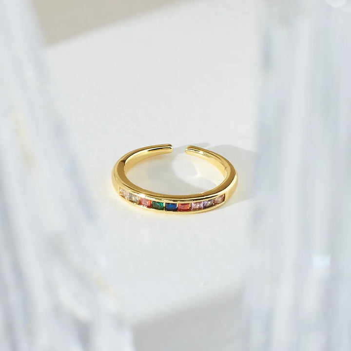 Subtle Multi Crystal Bracelet and Ring Set - Salty Accessories
