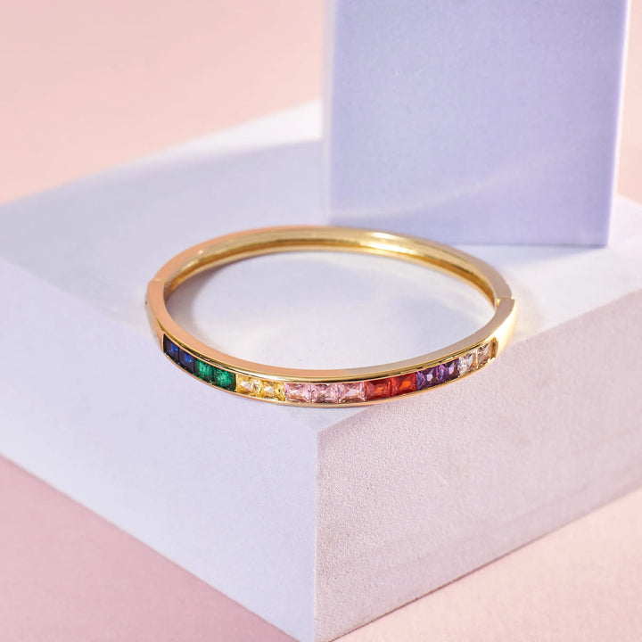 Subtle Multi Crystal Bracelet and Ring Set - Salty Accessories