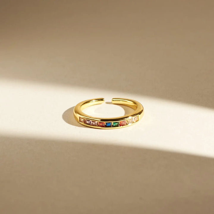 Subtle Multi Crystal Bracelet and Ring Set - Salty Accessories