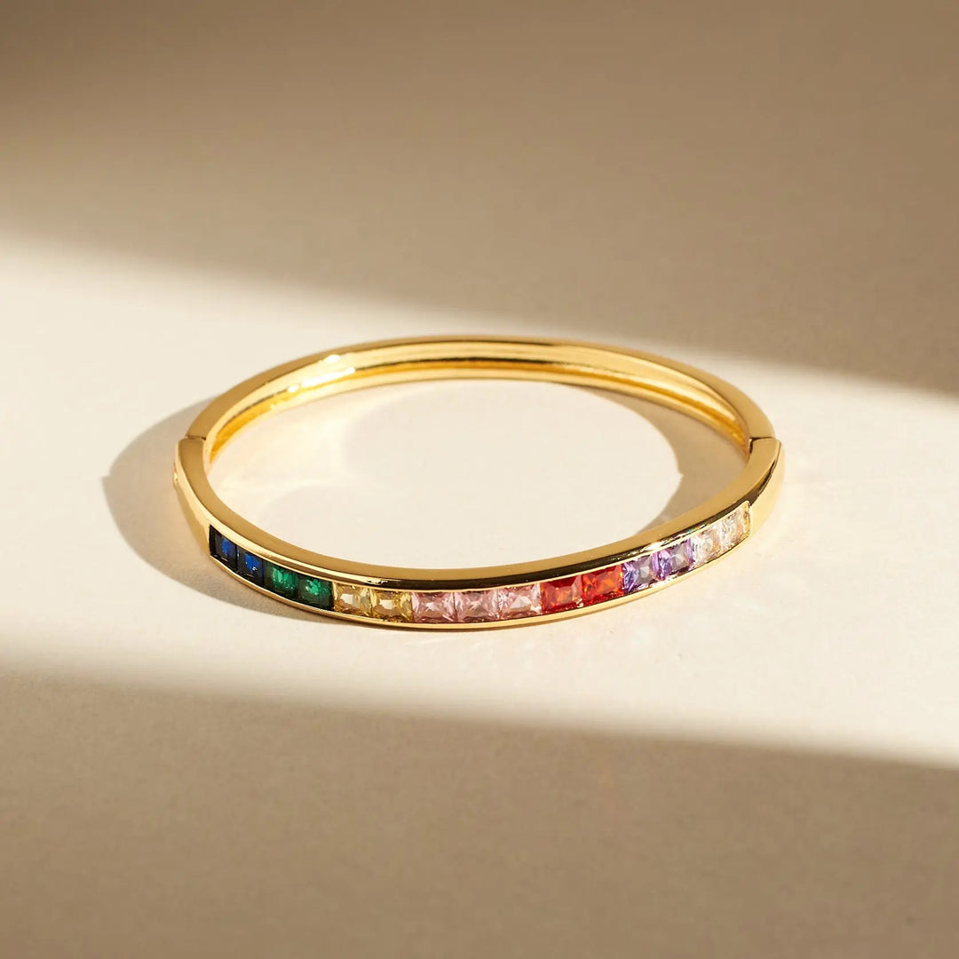 Subtle Multi Crystal Bracelet and Ring Set - Salty Accessories