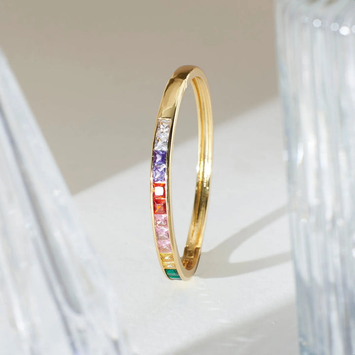 Subtle Multi Crystal Bracelet and Ring Set - Salty Accessories