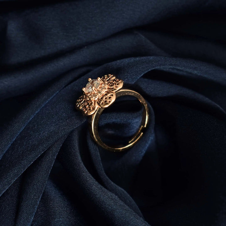 Sunflower Spinner Ring - Rose Gold - Salty Accessories