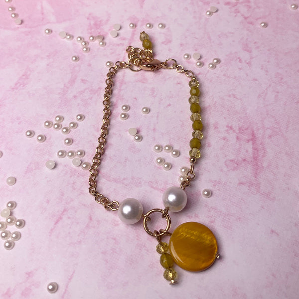 Sunlit Crystal Tassel Bracelet