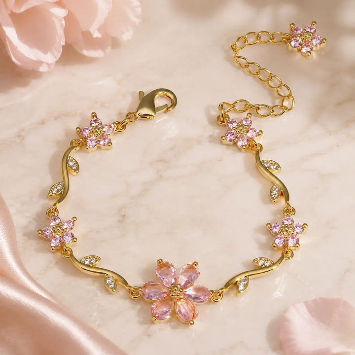 Sunset Bloom Bracelet - Pink | Salty