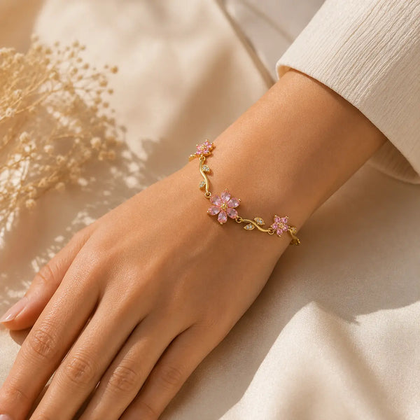Sunset Bloom Bracelet - Pink