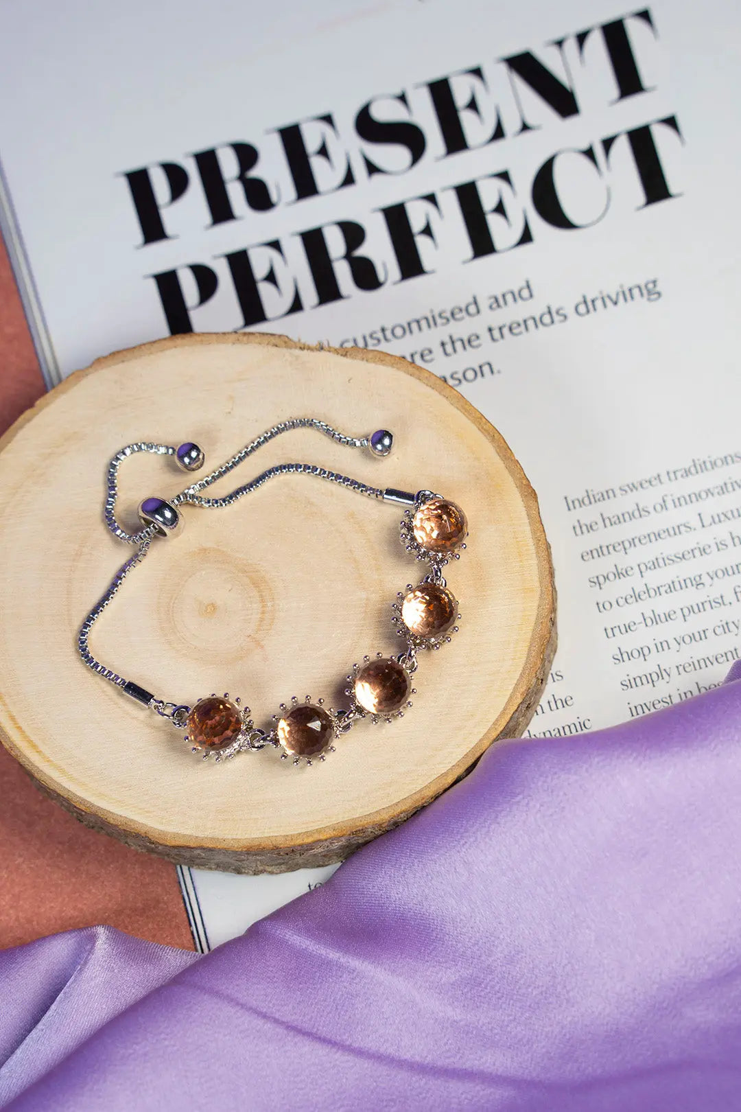 Sunstone Natural Crystal Bracelet - Salty Accessories