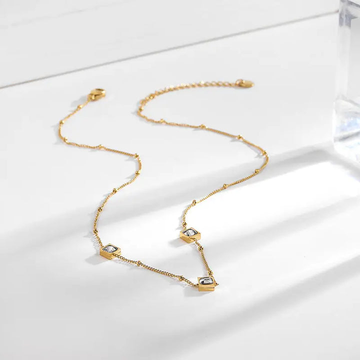 Supercali Diamond Necklace - Gold