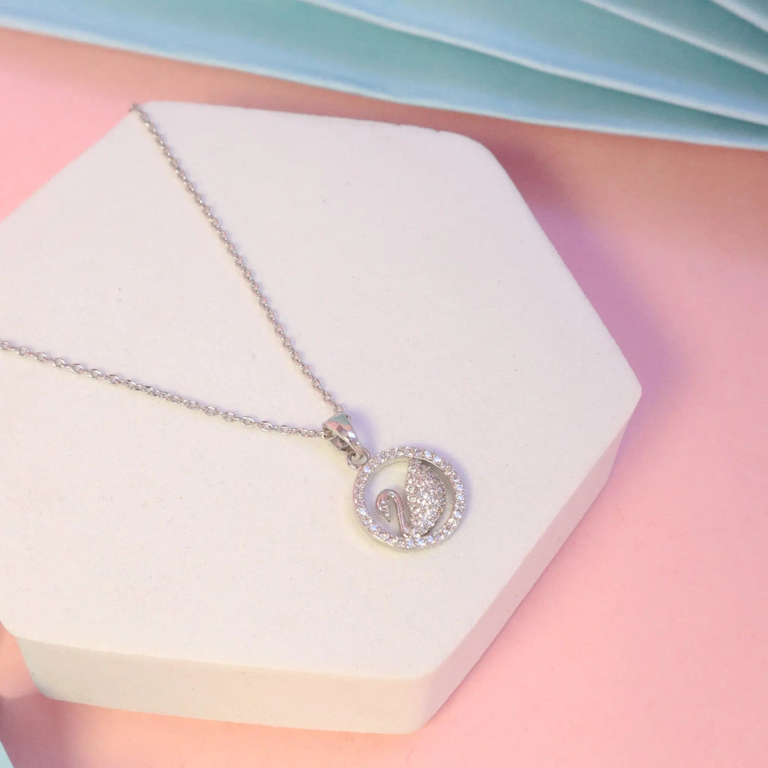 Swan Circle Catcher Necklace - Salty Accessories