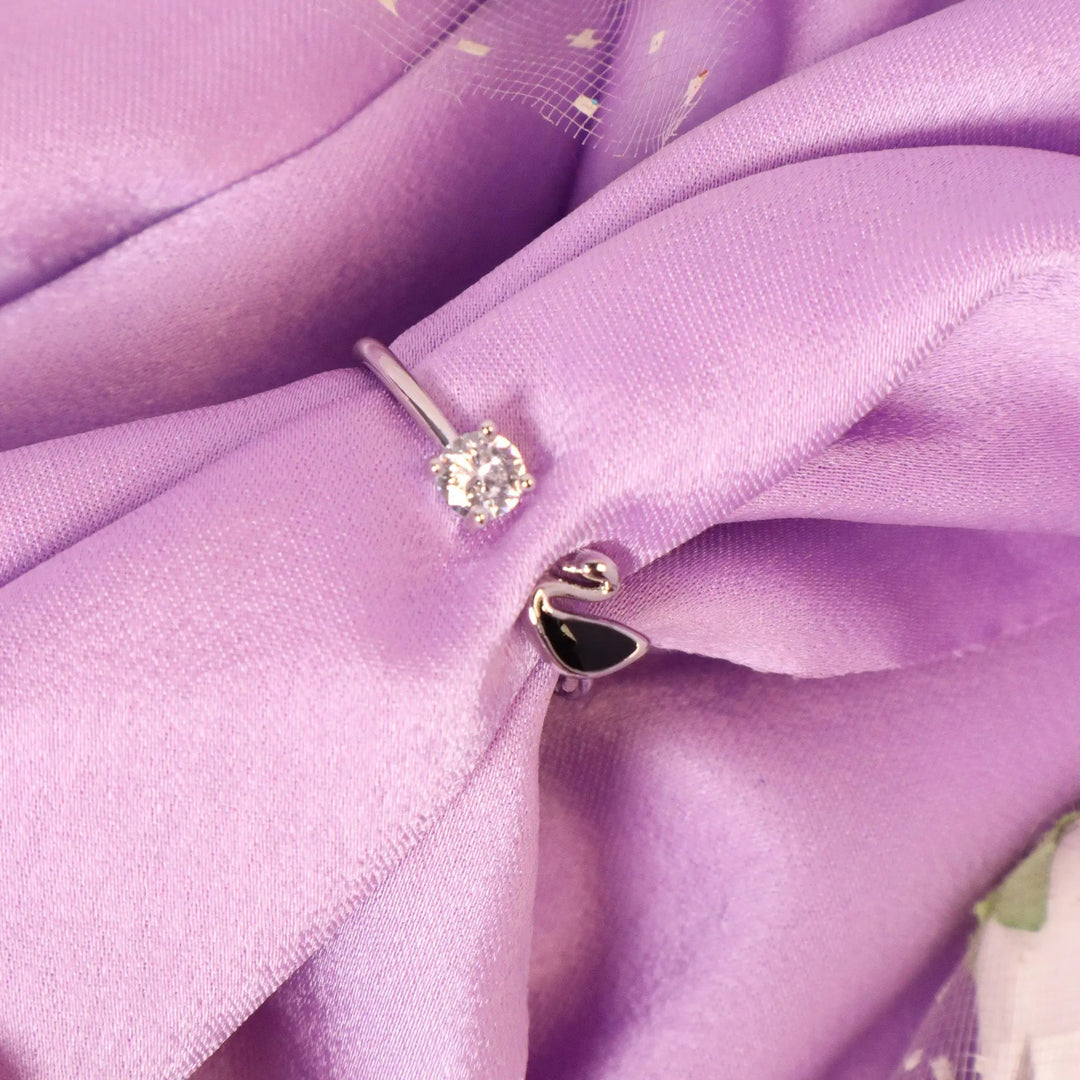 Swan Diamond Silver Band - Salty Accessories
