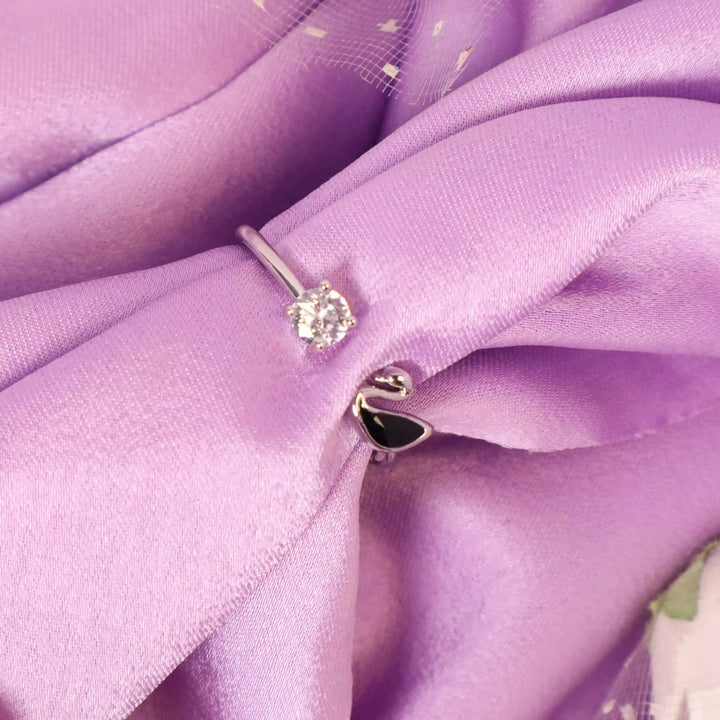 Swan Diamond Silver Band - Salty Accessories