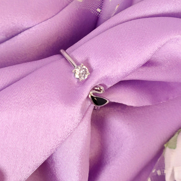 Swan Diamond Silver Band - Salty Accessories