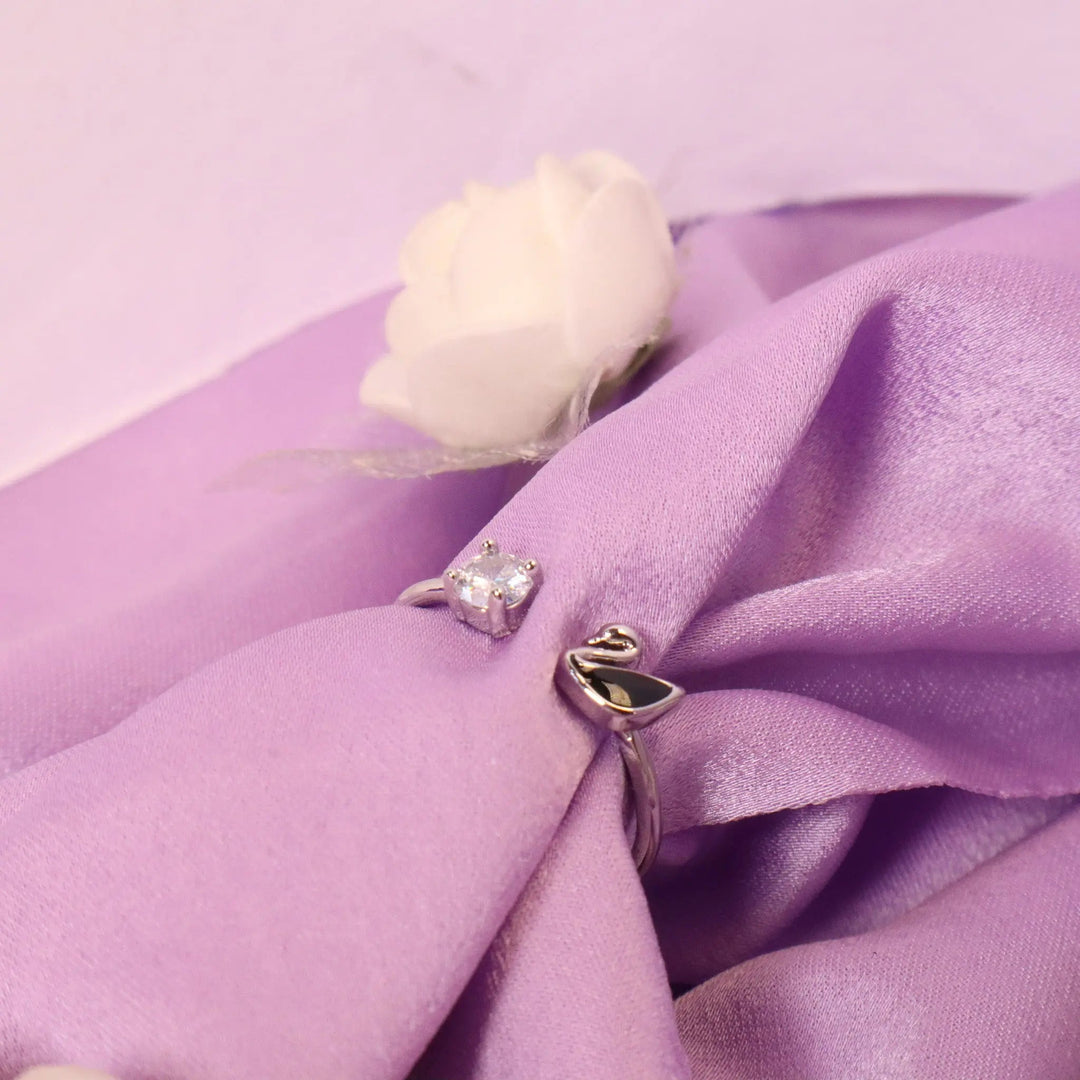 Swan Diamond Silver Band - Salty Accessories