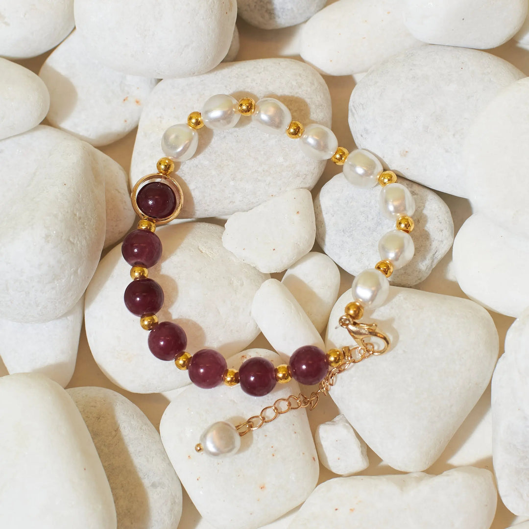 Sweet Pals Red &amp; White Beaded Band - Salty Accessories