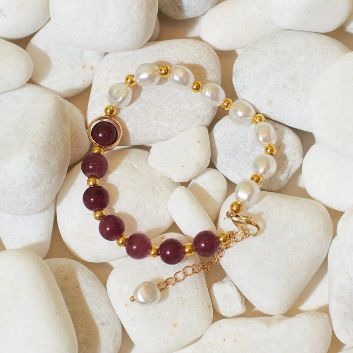 Sweet Pals Red &amp; White Beaded Band - Salty Accessories