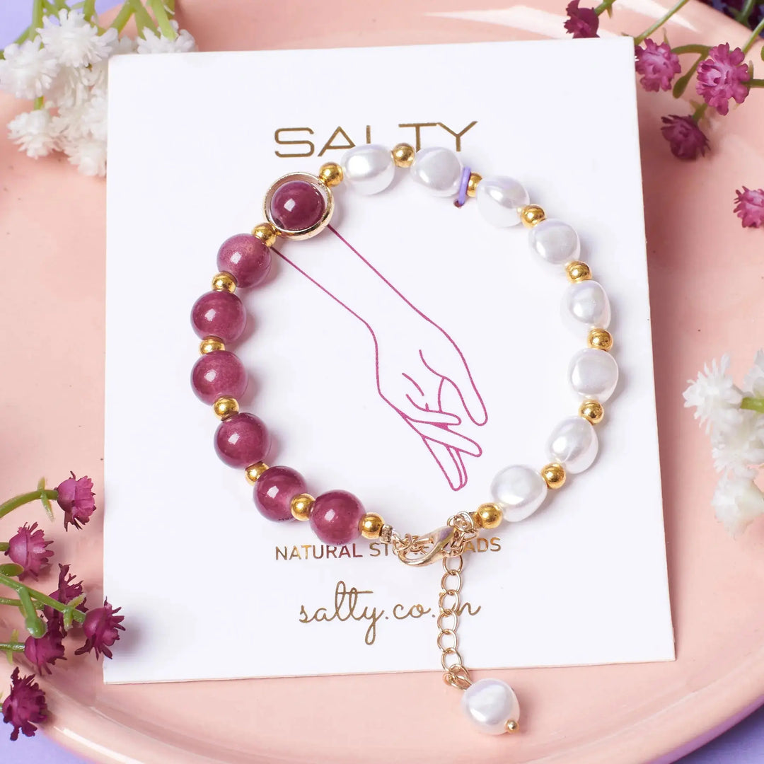 Sweet Pals Red &amp; White Beaded Band - Salty Accessories