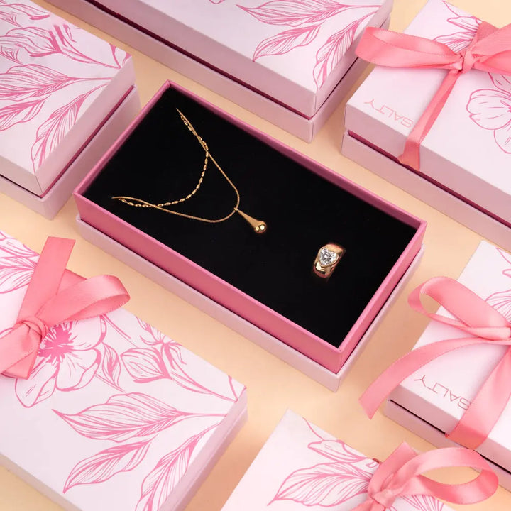 Sweetheart Surprise Necklace and Ring Combo | Salty