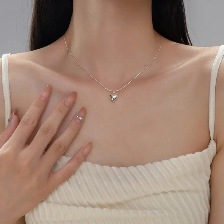 Sweetheart's Embrace Silver Necklace