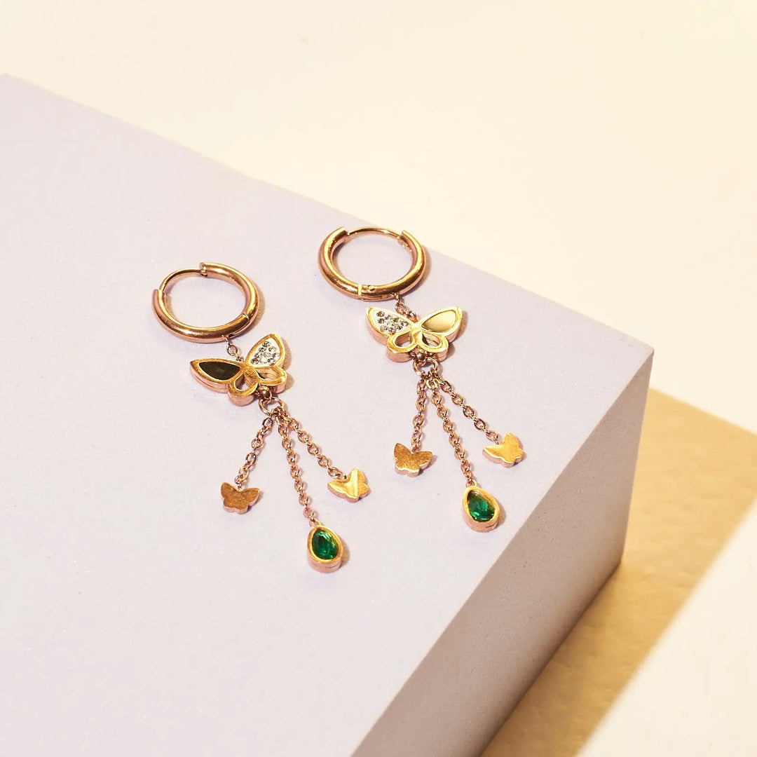 Tender Tassel Butterfly Earrings - Salty Accessories