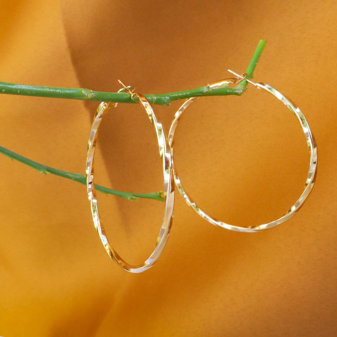 Textured Cute hoops - Salty Accessories