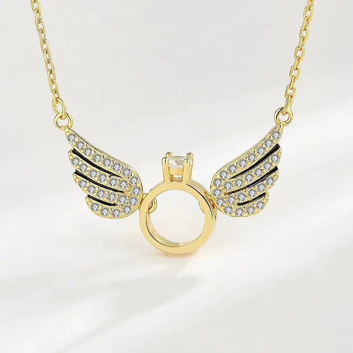 Angel Wings Necklace - Gold - Salty Accessories