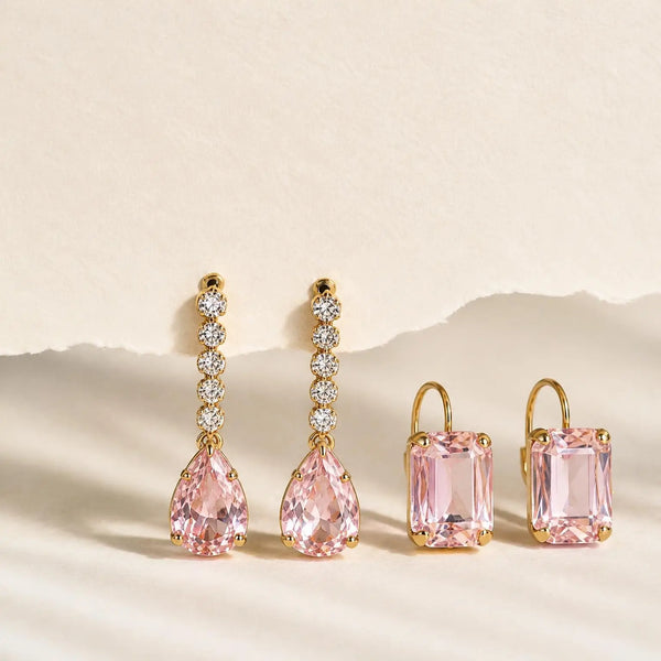 The Grand Entrance Statement Earrings Set Of 2 - Pink