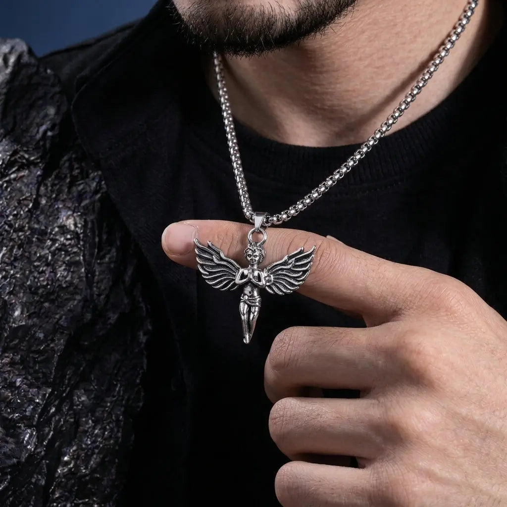 Greek Angel Silver Chain