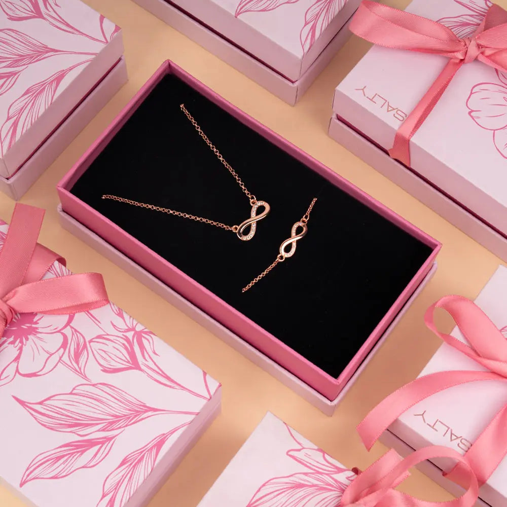 The Infinity Neckalce and Bracelet Set | Salty