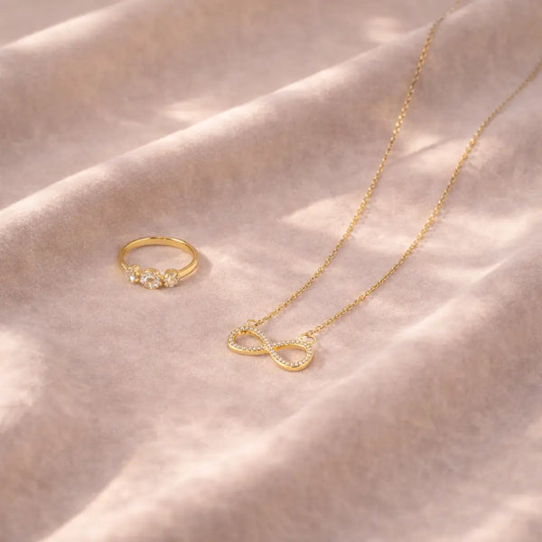 The Infinity Neckalce and Ring Jewellery Set