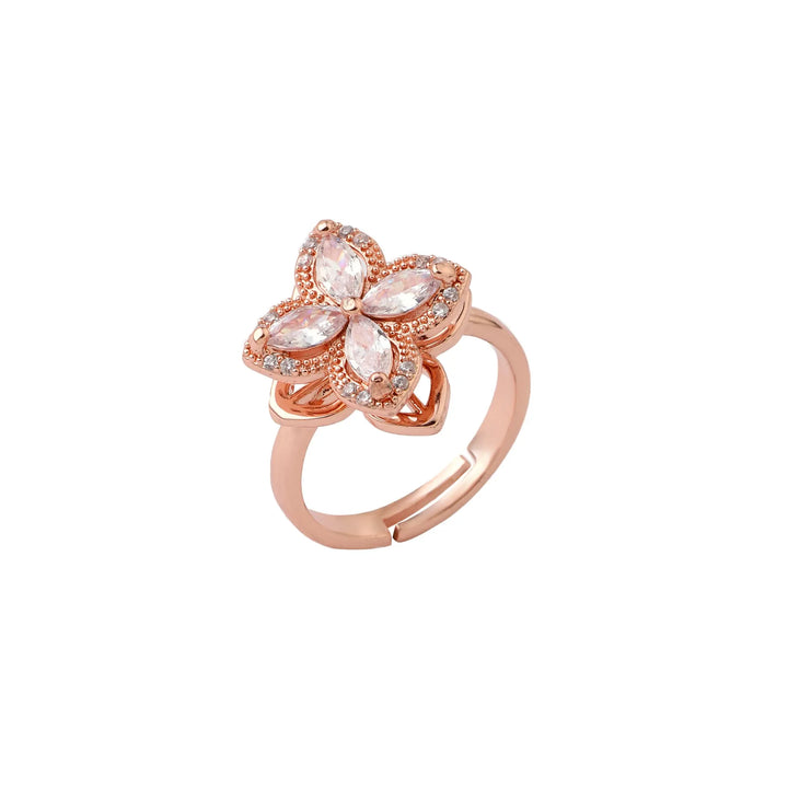 Thea Clover Heart Spinner Ring - Salty Accessories