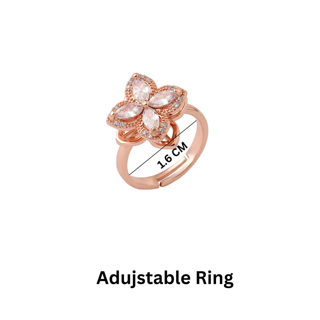 Thea Clover Heart Spinner Ring - Salty Accessories