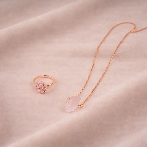 Think Crystal Necklace and Ring Combo