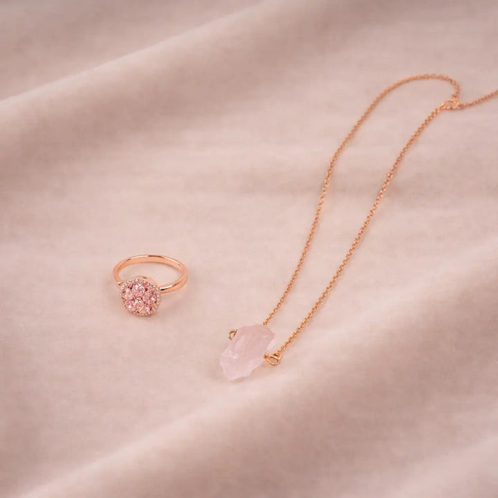 Think Crystal Necklace and Ring Combo | Salty