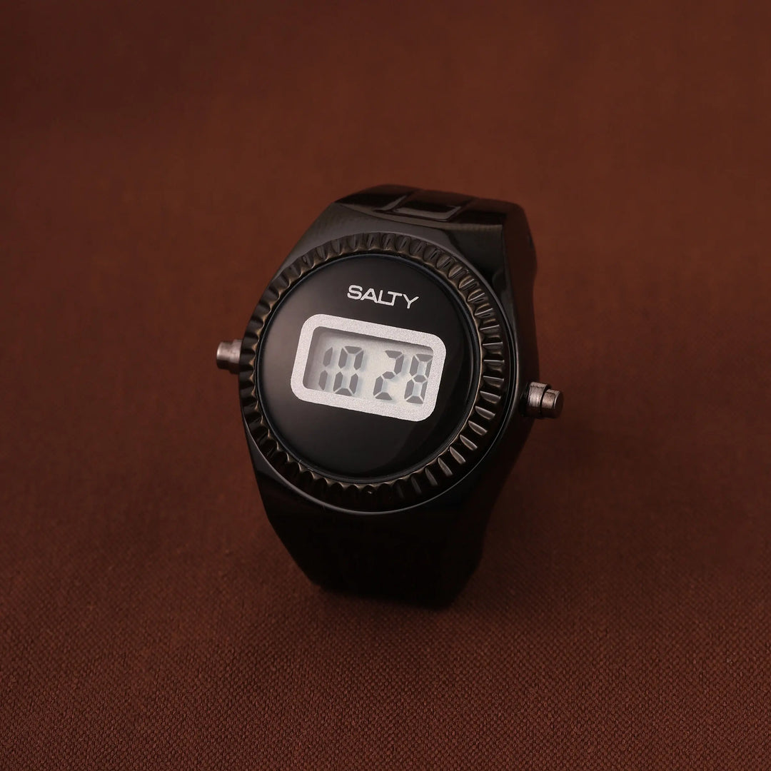 TimeLoop Watch Ring - Black | Salty