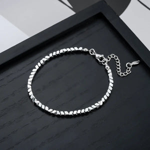 Titan Edge Bead Bracelet - SIlver | Salty