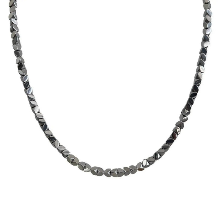 Titan Edge Bead Necklace - Silver | Salty